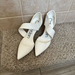 Women’s Calvin Klein white heel